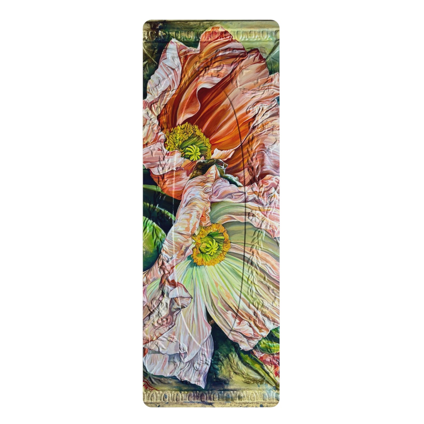 Floral Rubber Yoga Mat, Eco-Friendly Exercise Mat, Meditation Mat, Gym Accessories, Gift for Yoga Lovers