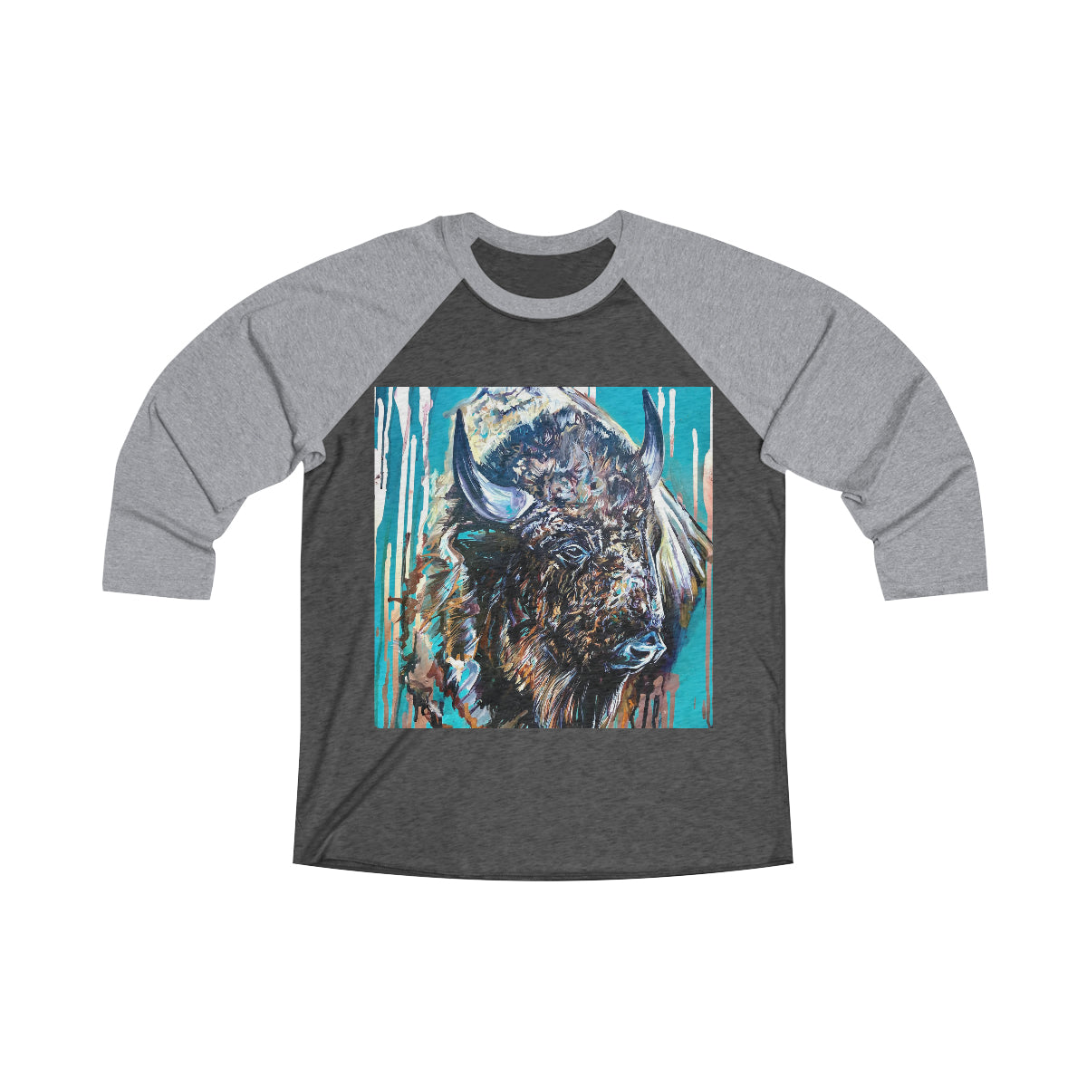 Feeling Blue Buffalo 3/4 Sleeve Tee