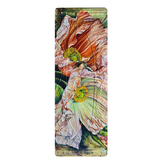 Floral Rubber Yoga Mat, Eco-Friendly Exercise Mat, Meditation Mat, Gym Accessories, Gift for Yoga Lovers