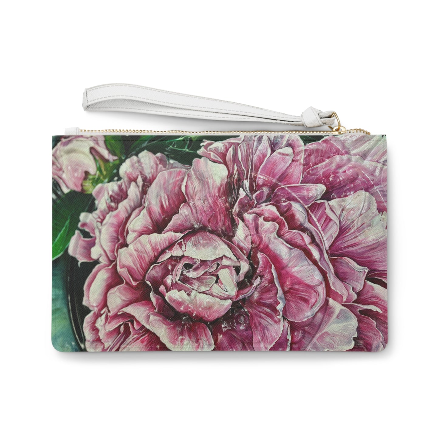 Pink Peony Clutch Bag