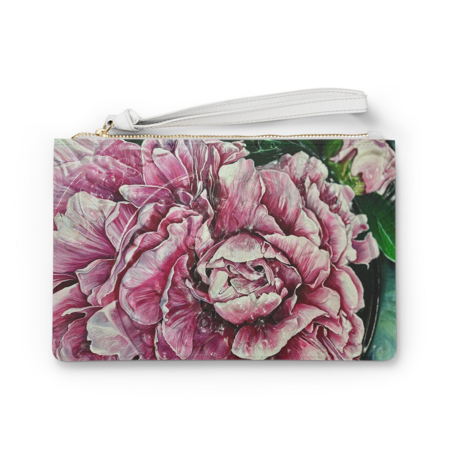 Pink Peony Clutch Bag