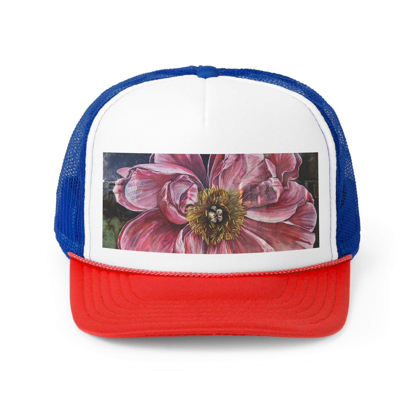 Cat's Pink Peony Trucker Hat