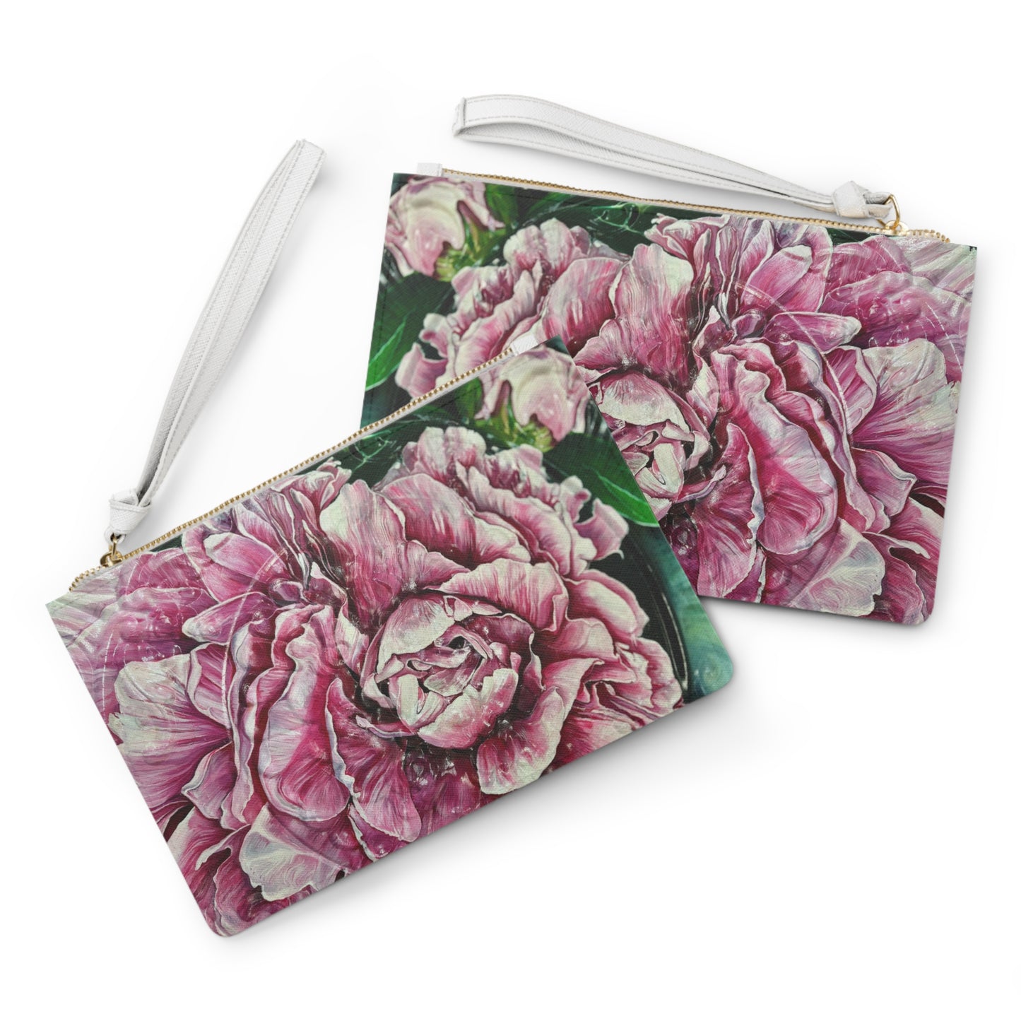 Pink Peony Clutch Bag