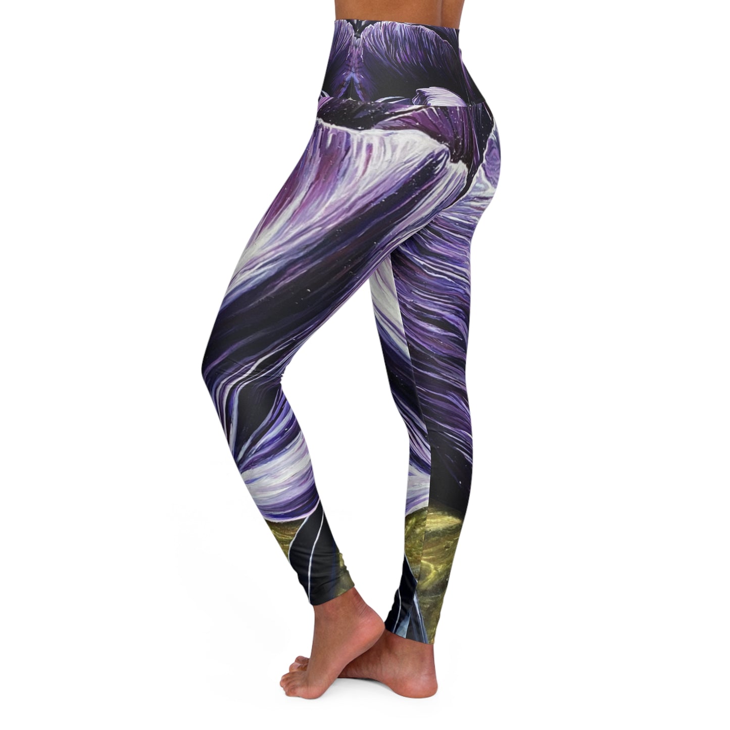 High Waisted Purple Power Yoga Leggings