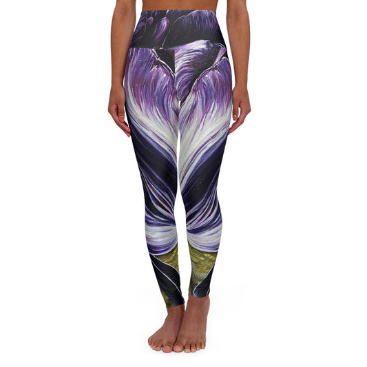 High Waisted Purple Power Yoga Leggings