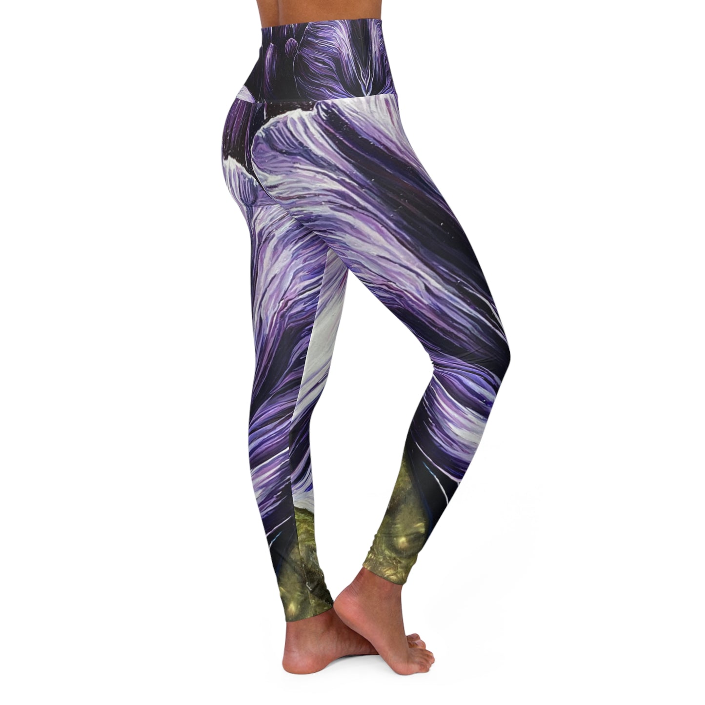 High Waisted Purple Power Yoga Leggings