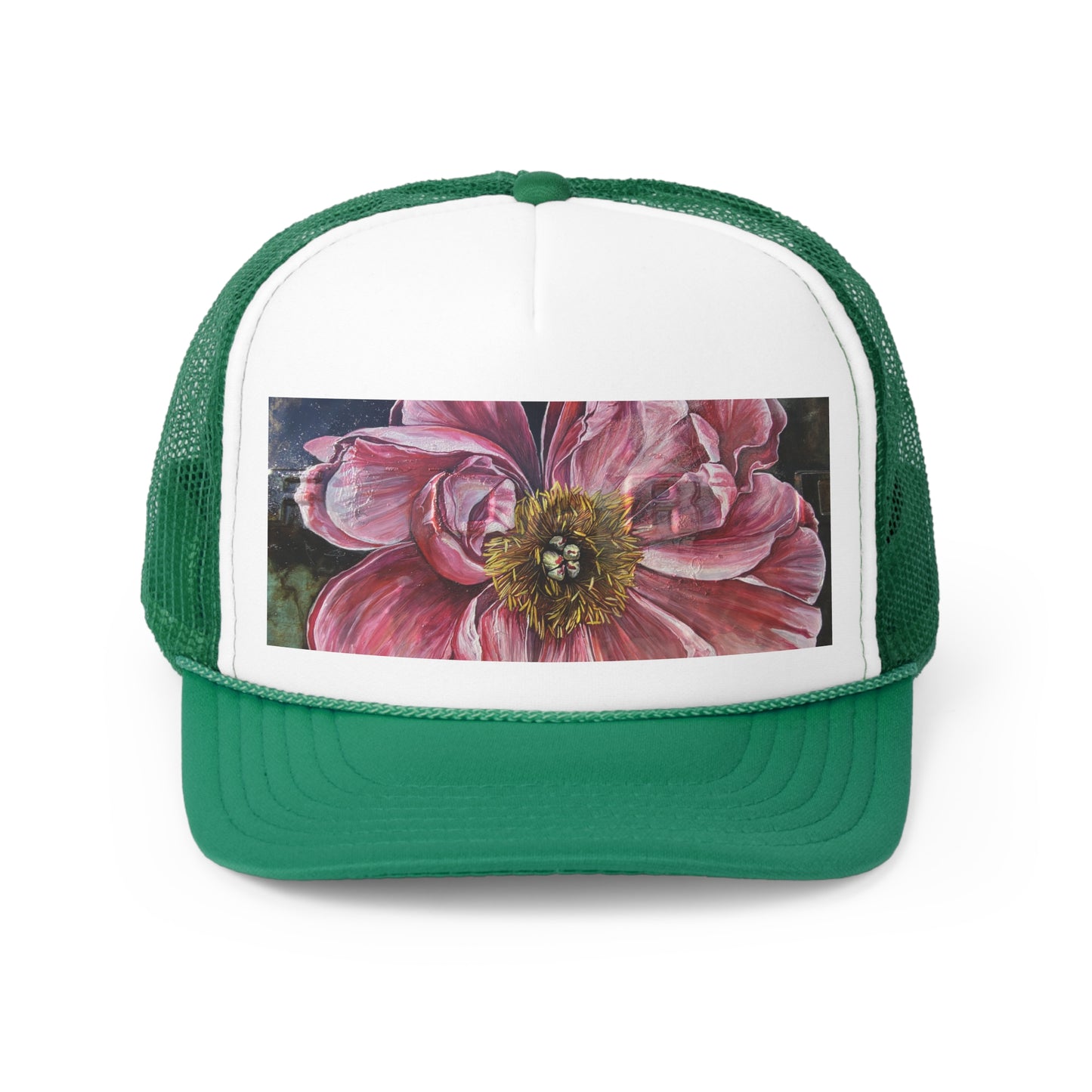 Cat's Pink Peony Trucker Hat