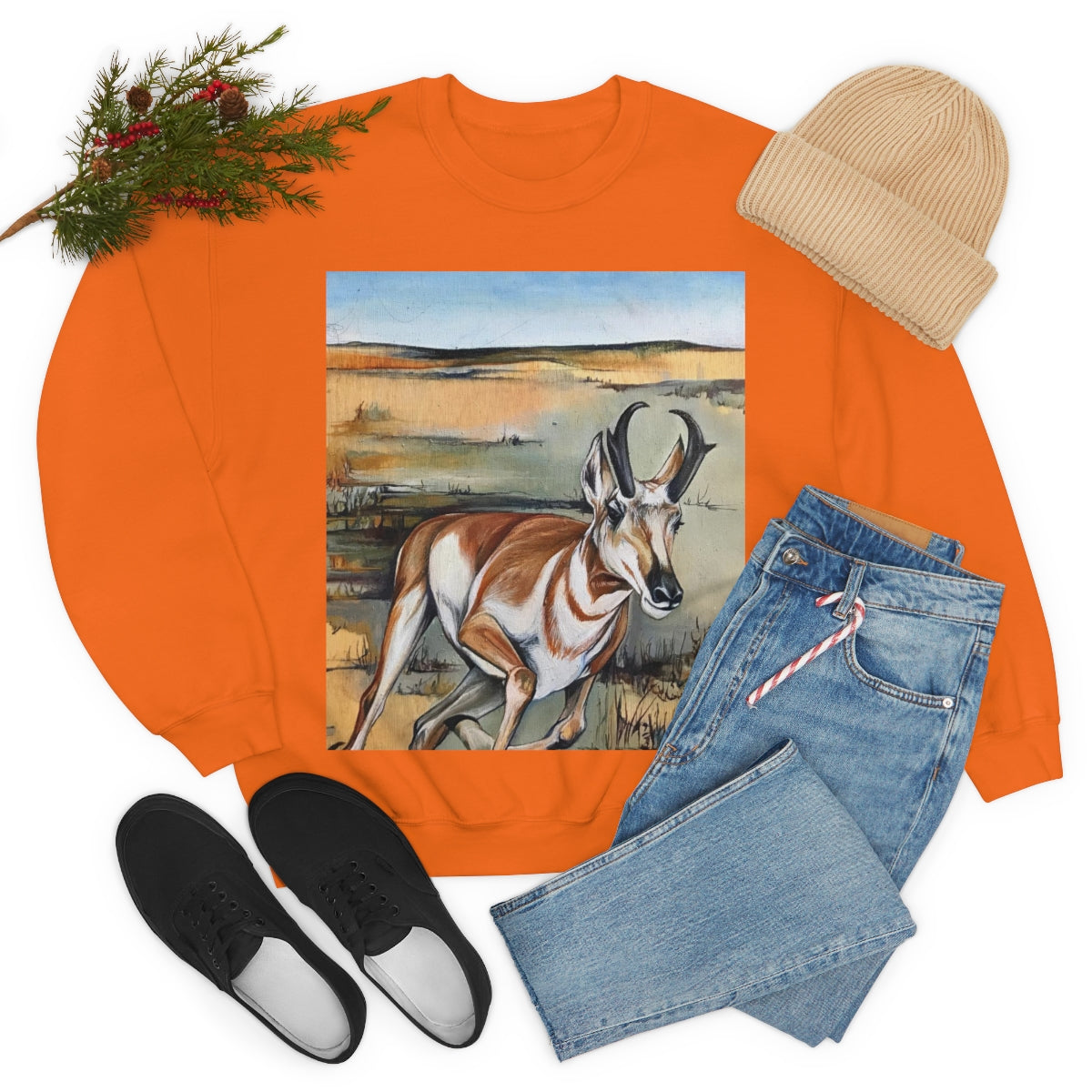 Antelope Running Crewneck Sweatshirt