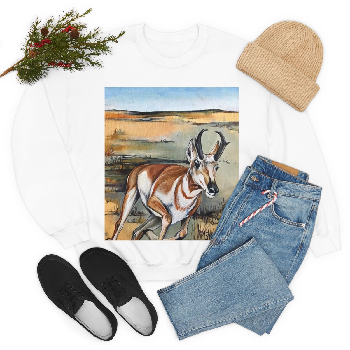 Antelope Running Crewneck Sweatshirt