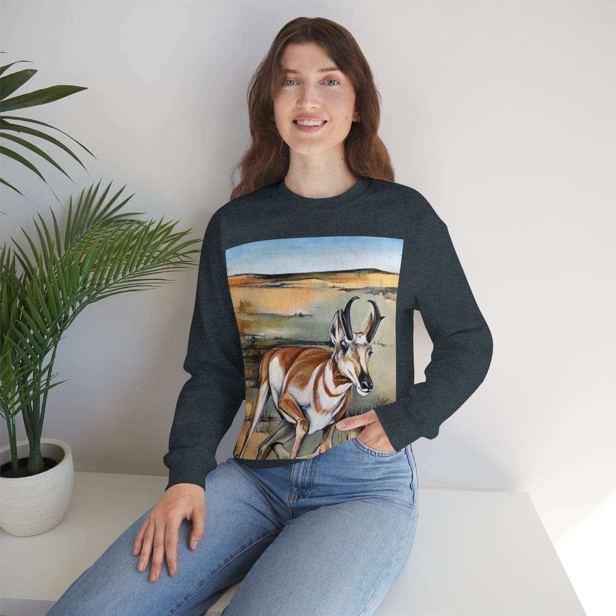 Antelope Running Crewneck Sweatshirt