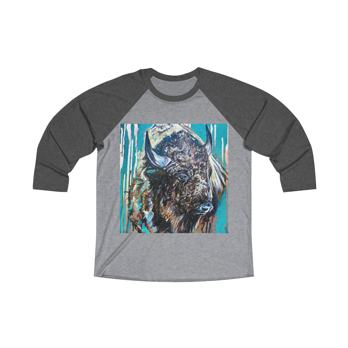 Feeling Blue Buffalo 3/4 Sleeve Tee