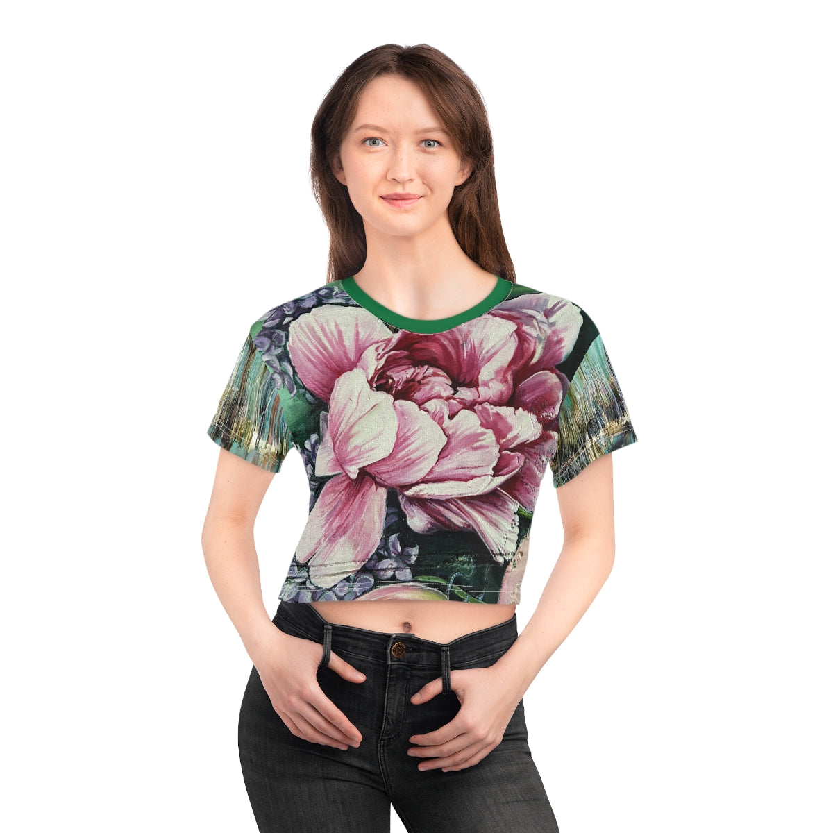 Cat's Corner Studio Peony Crop Tee