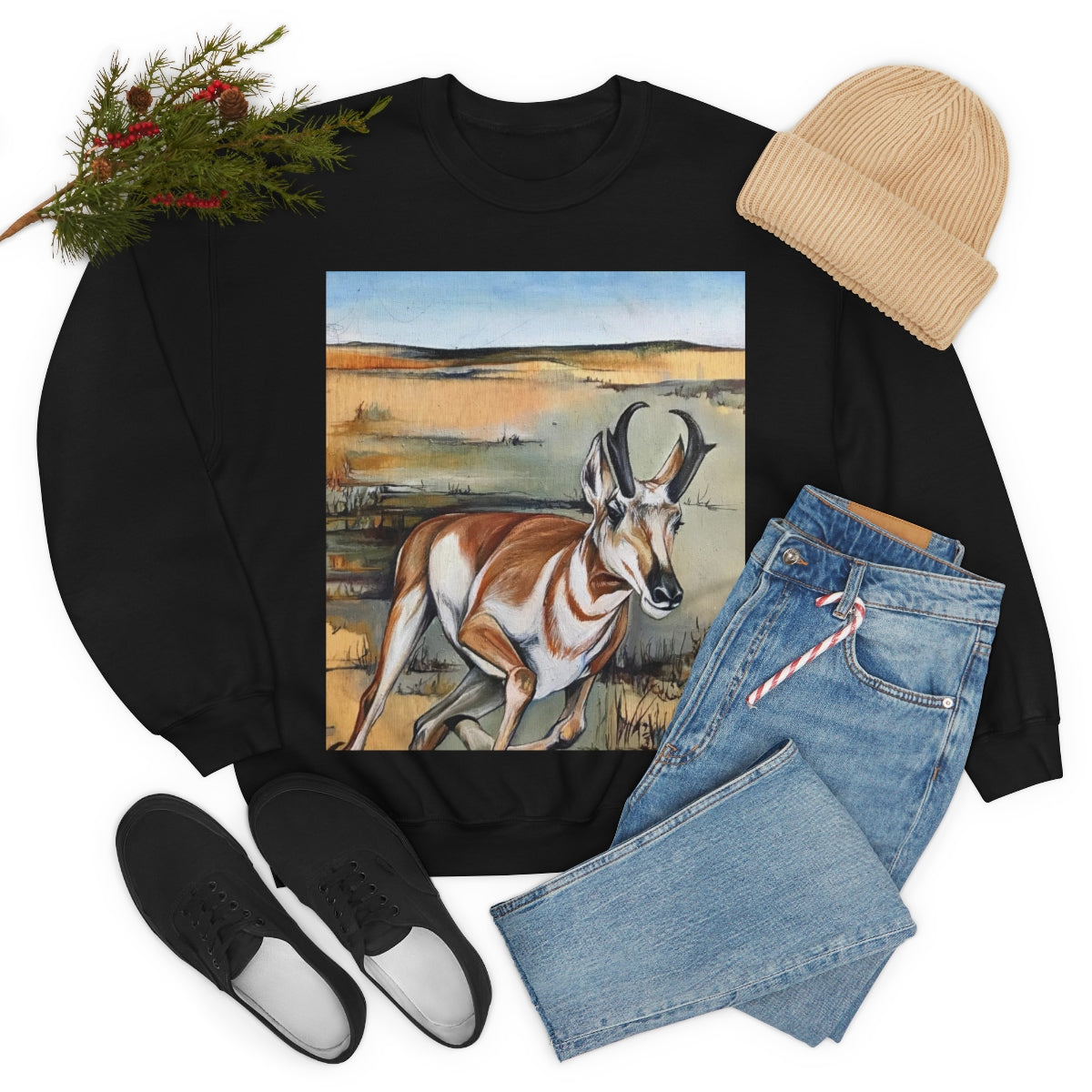 Antelope Running Crewneck Sweatshirt