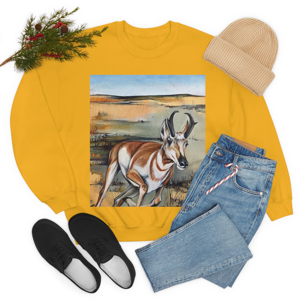 Antelope Running Crewneck Sweatshirt