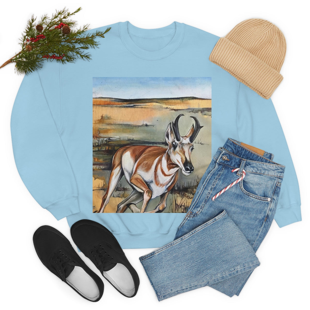 Antelope Running Crewneck Sweatshirt